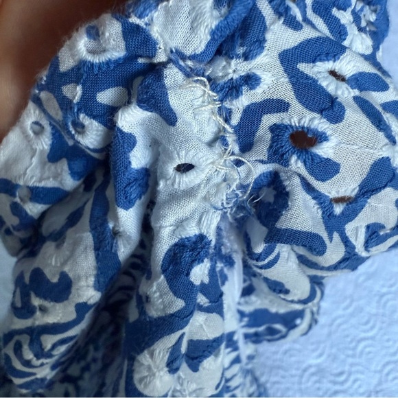 Zara Blue and White Floral Midi Dress XS - Picture 10 of 11